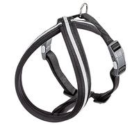 Ferplast Harnais pour Chien Daytona Cross, Harnais pour Chien de Petite/Moyenne Taille en Nylon, Harnais Chien Reimburré, Réfléchissant et Réglable Boucle Magnétique, Noir