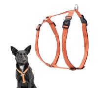 Ferplast Harnais pour Chien de Taille Moyenne, réglable, Facile à Porter, fabriqué à 100% en Plastique recyclé à partir de Bouteilles en Animaux, Taille M, Orange