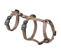 Ferplast Harnais pour Chien Moyen Brave Medium, Harnais de Sécurité, Anti Fugue Chien, Harnais Chien, Lévrier, 6 Fermetures, Réglable, Marron