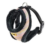 Ferplast Harnais pour Chiens Chats Nikita Fur S, Respirant, Fourrure Ecologique Douce, Sangle Ajustable, Multicouleur