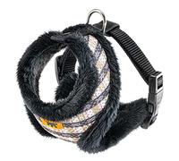 Ferplast Harnais pour Chiens Chats Nikita Fur XS, Respirant, Fourrure Ecologique Douce, Sangle Ajustable, Tartan