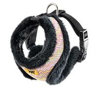 Ferplast Harnais pour Chiens Chats Nikita Fur XS, Respirant, Fourrure Ecologique Douce, Sangle Ajustable, Multicouleur