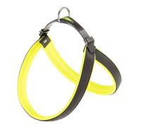 Ferplast Harnais pour Chiens de Taille Moyenne Harnais pour Chien AGILA Fluo 6 avec Rembourrage Doux, système de dégagement et d'attache Rapide, Tour de Poitrine 57-65 cm. Jaune