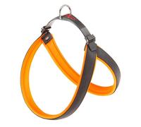 Ferplast Harnais pour Chiens de Taille Moyenne Harnais pour Chien AGILA Fluo 6 avec Rembourrage Doux, système de dégagement et d'attache Rapide, Tour de Poitrine 57-65 cm. Orange