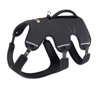 Ferplast Harnais Ergonomique pour Chiens de Taille Maxi ERGOTREKKING Extra Large, Fermeture par Micro-Regulation, Rembourrage Souple, réflechissant, idéal pour Les Excursions, Noir