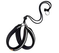 Ferplast Harnais pour Petits Chiens AGILA Reflex 2 Harnais pour Chien avec Rembourrage Doux, Système de Fermeture à Cordon Simple et Rapide, Tour de Poitrine 32-50 cm. Noir