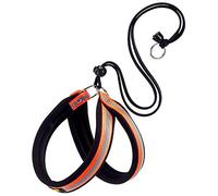 Ferplast Harnais pour Petits Chiens AGILA Reflex 2 Harnais pour Chien avec Rembourrage Doux, Système de Fermeture à Cordon Simple et Rapide, Tour de Poitrine 32-50 cm. Orange