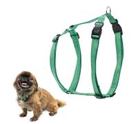 Ferplast Harnais pour Petits Chiens, réglable, Facile à Mettre, fabriqué en Plastique 100% recy e Bouteilles en Pet Taille S, Vert.