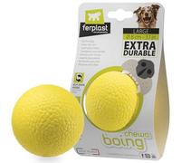 Ferplast Jouet Chien, Balle pour Chien, en Matériau Durable, Non Toxique, Résistante aux Morsures, pour l'Hygiene Dentaire, Rebondissant et Flottant, CHEWA Boing Balle, Jouets Gros Chien, Jaune