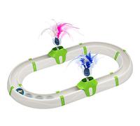 Ferplast Jouet interactif pour Chat Magic Tower Jouet pour Chat avec Circuit et griffoir, Boule LED Incluse Turbine avec Balle Lumineuse Incluse, Modulable, 72 x 40 cm