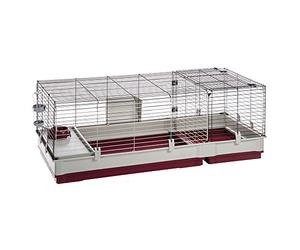 Ferplast Krolik Cage à Lapin Extra Large avec Extension de Fil | La Cage à Lapin Comprend Tous Les Accessoires et Mesure 140 x 50 x 50 cm (L x l x H) et Comprend Tous Les Accessoires