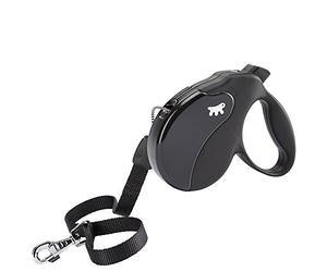 Ferplast Laisse Chien Enrouleur AMIGO LONG, laisse pour chiens jusqu'à 20 Kg. Cordon Extensible max 7 m. Bouton de verrouillage et de déverrouillage unique, noir, couvercle noir