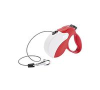Laisse rétractable pour chiens AMIGO CORD MINI, cordon, 3 mètres, max 12 kg, Rouge