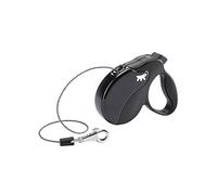 Ferplast Laisse chien enrouleur Amigo Mini - Cordon 3 m - Jusqu'à 12 kg - Bouton unique - Noir