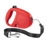 Ferplast Laisse Chien Enrouleur FLIPPY ONE, Laisse pour Grands Chiens jusqu'à 35 Kg. Cordon Extensible max 5 m. Bouton unique pour verrouiller et libérer, rouge