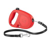 Ferplast Laisse chien enrouleur Flippy One, chiens ≤12 kg, extensible 4,5 m, bouton unique, rouge