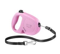 Ferplast Laisse Chien Enrouleur Flippy One, Laisse pour Petits Chiens jusqu'à 12 Kg. Cordon Extensible Max 4,5 m. Bouton Unique pour verrouiller et déverrouiller, Lilas