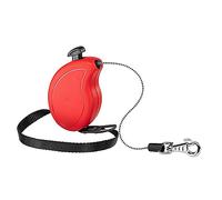 Ferplast Laisse Chien Enrouleur Flippy One, Laisse pour Petits Chiens jusqu'à 8 Kg. Cordon Extensible Max 3 m. Bouton Unique pour verrouiller et libérer, Rouge