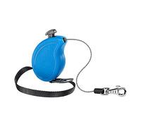 Ferplast Laisse Chien Enrouleur Flippy One, Laisse pour Petits Chiens jusqu'à 8 Kg. Cordon Extensible Max 3 m. Bouton Unique pour verrouiller et déverrouiller, Bleu Clair