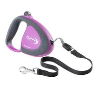 Ferplast Laisse Chien Enrouleur Flippy Tech, Laisse pour Grands Chiens jusqu'à 50 Kg. Sangle Extensible Max 5 m. Bouton de Verrouillage et de déverrouillage Unique, Violet