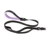 Ferplast Laisse Chien Sport Dog Matic, Laisse pour Chien Taille Moyenne, Mousqueton avec mécanisme magnétique, Poignée rembourrée, Coutures réfléchissantes, Nylon, 120 cm, Violette