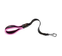 Ferplast Laisse Courte ERGOFLUO, Laisse pour Chien de Grande Taille, poignée Ergonomique rembourrée, in Nylon. Longueur 55 cm x 2,5 cm, Rose