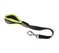 Ferplast Laisse Courte ERGOFLUO, Laisse pour Chien de Grande Taille, poignée Ergonomique rembourrée, in Nylon. Longueur 55 cm x 2,5 cm, Jaune