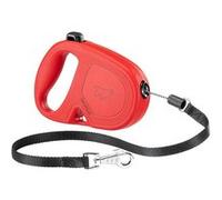 Ferplast Laisse Extensible pour Chiens de Taille Moyenne FLIPPY ONE CORD S, Cordon rétractable 4,5 m, max 12 kg, Rouge Rouge Rouge G