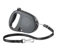 Ferplast Laisse Extensible pour Chiens de Taille Moyenne FLIPPY ONE CORD S, Cordon rétractable 4,5 m, max 12 kg, Noir Noir Noir