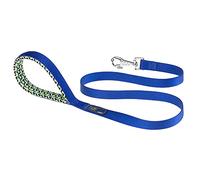 Ferplast Laisse pour Chien Daytona Fantasy, Laisse en Nylon pour Chien de Taille Moyenne, 120 cm, avec poignée rembourrée Confortable et Mousqueton en métal. Bleu/Motif