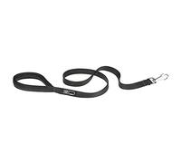 Ferplast Laisse pour Chien Daytona, Laisse en Nylon pour Chiens de Taille Moyenne, 120 cm, avec poignée rembourrée Confortable et Mousqueton en métal. Noir