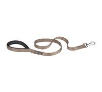 Ferplast Laisse pour chien Daytona – Nylon 120 cm, poignée rembourrée, mousqueton métal, marron