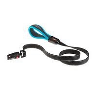 Ferplast Laisse pour Chien ERGOFLUO Matic, Laisse pour Chien Taille Moyenne, Mousqueton Innovant avec Mécanisme Magnétique, Poignée rembourrée, Nylon. Taille 120 cm, Bleu
