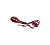 Ferplast Laisse pour Chien en Nylon ERGOCOMFORT, Poignée Ergonomique, Rembourrage Doux, Longueur 120 cm x 1,5 cm, Rouge