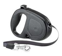 Ferplast Laisse Rétractable pour Chiens de Taille Moyenne FLIPPY ONE TAPE M, Sangle extensible 5 m, max 25 kg, Noir Noir Noir G