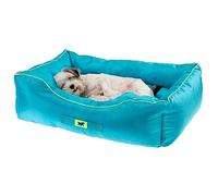 Ferplast Lit pour Chien Coussin pour Chien Petits Chiens Tissu Anti-Rayures Lavable en Machine à 30° Matelas imperméable pour Chien 55 x 45 x 20 cm.Bleu Clair