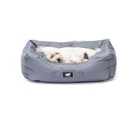 Ferplast Lit pour Chien Coussin pour Chien Petits Chiens Tissu Anti-Rayures Lavable en Machine à 30° Matelas imperméable pour Chien 55 x 45 x 20 cm Gris