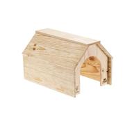 Ferplast Maison en Bois pour Lapins, Cochons d’Inde et Hamsters HIDDA, Bois Certifié FSC®, Finition Effet Brossé, Kit de Montage Rapide, 39 x 28 x H 25 cm, Taille L