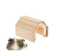 Ferplast Maison en Bois pour Lapins, Cochons d’Inde et Hamsters HIDDA, Bois Certifié FSC®, Finition Effet Brossé, Kit de Montage Rapide, 32 x 25 x H 21,5 cm, Taille M