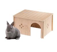 Ferplast Maison Lapin, Accessoire pour Cage Lapin, avec Toit Plat et Trous d'Aération, en Kit de Montage, 37 x 27,7 x h 20 cm, Sin 4647 Niche Maison en Bois pour Lapins