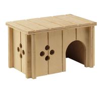 FERPLAST-Maisonnette pour hamster coloris marron en bois