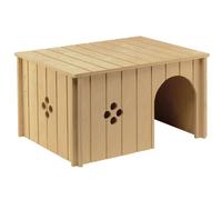 FERPLAST-Maisonnette pour lapin coloris beige en bois - 37 x 27,7 x 20 cm