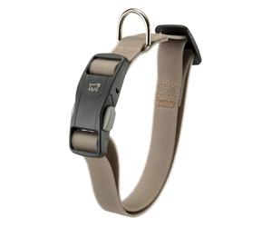 Ferplast MALL Collier pour Chiens Evolution C16/32 avec Boucle Magnétique, Hypoallergénique, Lavable, Taupe