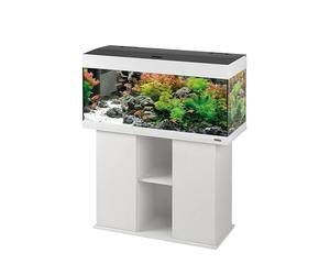 Ferplast Meuble pour aquarium STAND DUBAI 100 avec portes et étagère, pieds réglables, étage résistant à l'eau, 101 x 41 x h 73 cm, bois blanc