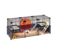 Ferplast MULTIPLA HAMSTER LARGE Cage pour hamsters et souris modulable. Accessoires inclus. MULTIPLA HAMSTER LARGE - 107.5 x 37.5