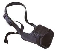 Ferplast Muselière pour chiens trés grands SAFE EXTRA LARGE anti-morsures, nylon robuste, partie antérieure ouverte, rembourrage souple, réglable grâce au velcro, Noir Noir G