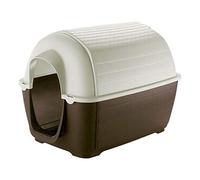 Ferplast Niche d'extérieur pour chiens KENNY 05, résistant aux chocs et rayons UV, système de drainage des liquides, grille pour l'aération, démontable pour le nettoyage, 70 x 100,6 x h 70,5 cm