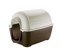 Ferplast Niche d'extérieur pour chiens KENNY 05, résistant aux chocs et rayons UV, système de drainage des liquides, grille pour l'aération, démontable pour le nettoyage, 70 x 100,6 x h 70,5 cm