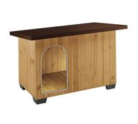 FERPLAST-Niche en bois pin nordique coloris marron Baita 100 - 121 x 78 x 78,5 cm