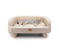 Ferplast Niche pour Chien et Chat en Bois certifiée FSC® avec Coussin Moelleux, Style, Confort et durabilité, 62 x 45 xh 26 cm.